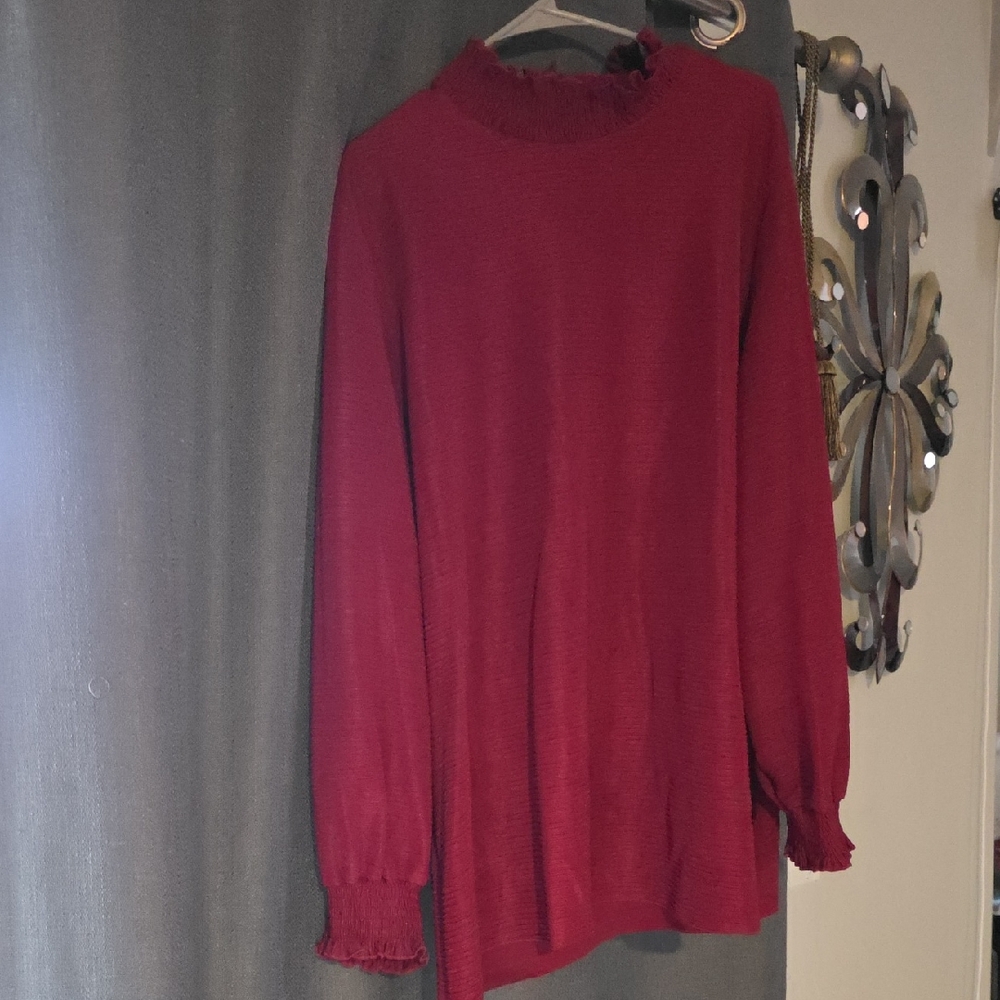Source Unknown Rich Red Blouse